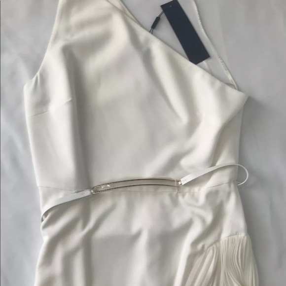 HALSTON HERITAGE Dress One-Shoulder Sz 10 - Picture 6 of 12